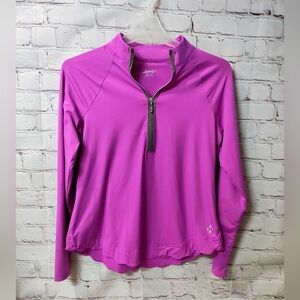 Jofit Womens Half Zip Plum Active Golf Pullover Large Purple Pullover Zip